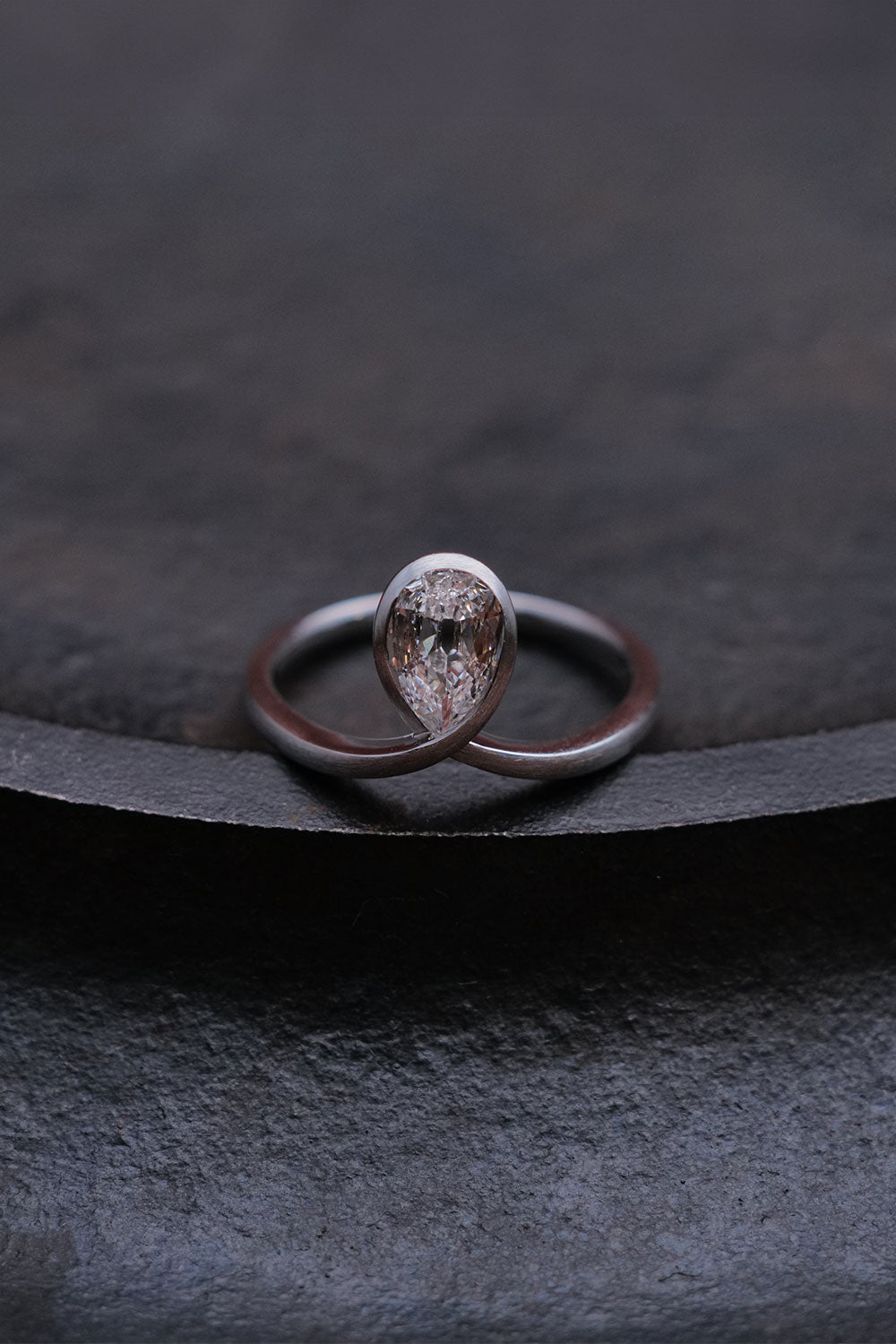 0.60ct Pear Brilliant Cut Natural Diamond Ring