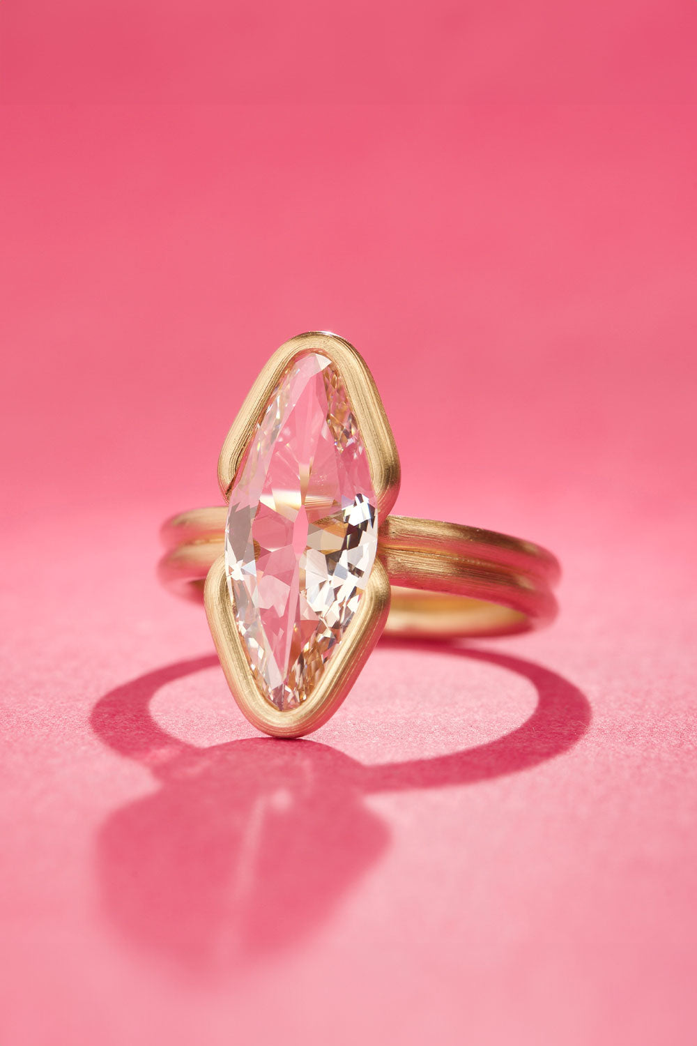 Leen Heyne 1.63ct Light Pinkish Brown Diamond Double Wire Ring